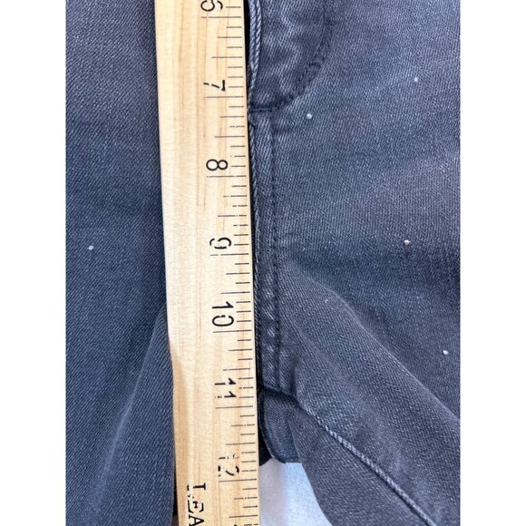 Democracy Jeans Womens 14 Black Denim High Rise Frayed‎ Hem Jeweled - Picture 7 of 9